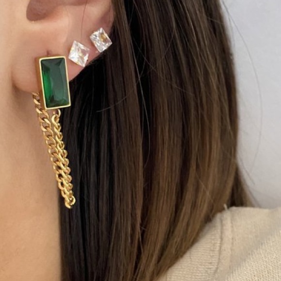 Chain drop earrings - Picture 4 of 8